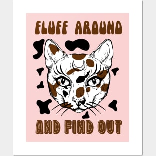 Fluff Around And Find Out funny cat owners gift Posters and Art